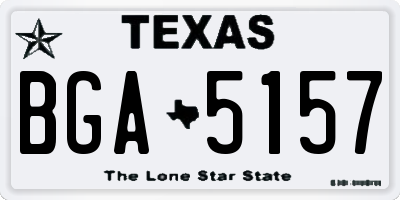 TX license plate BGA5157