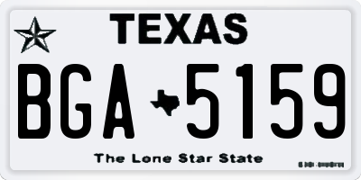 TX license plate BGA5159