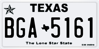 TX license plate BGA5161