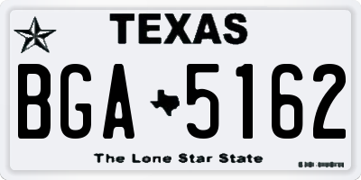 TX license plate BGA5162