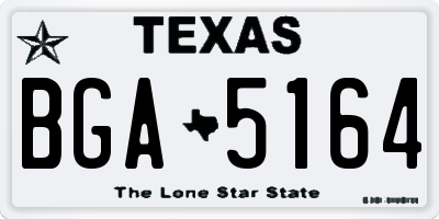 TX license plate BGA5164