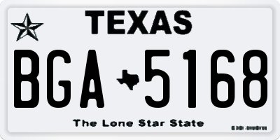 TX license plate BGA5168