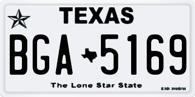 TX license plate BGA5169