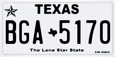 TX license plate BGA5170