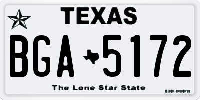 TX license plate BGA5172