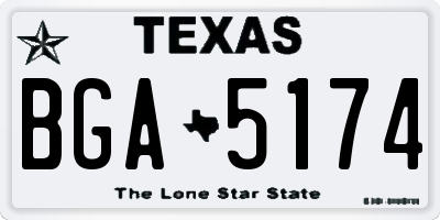 TX license plate BGA5174