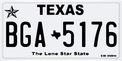TX license plate BGA5176