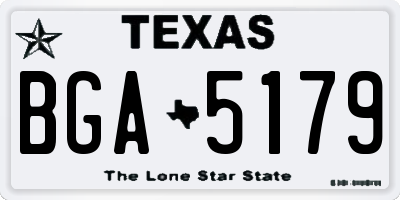 TX license plate BGA5179