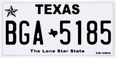 TX license plate BGA5185