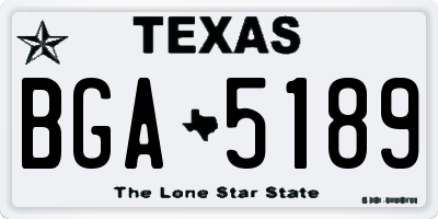 TX license plate BGA5189