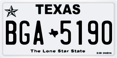 TX license plate BGA5190
