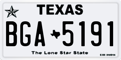 TX license plate BGA5191