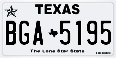TX license plate BGA5195