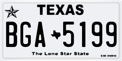 TX license plate BGA5199