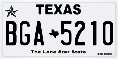 TX license plate BGA5210