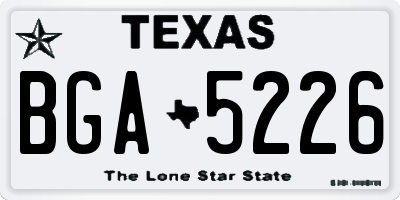 TX license plate BGA5226