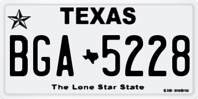 TX license plate BGA5228
