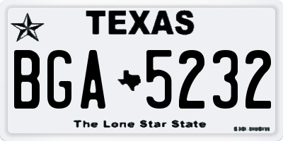 TX license plate BGA5232