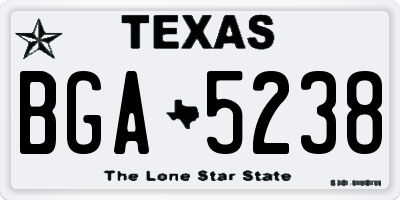 TX license plate BGA5238
