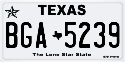 TX license plate BGA5239