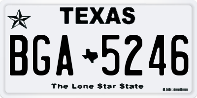 TX license plate BGA5246