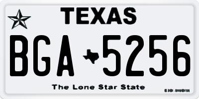 TX license plate BGA5256