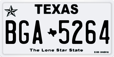 TX license plate BGA5264