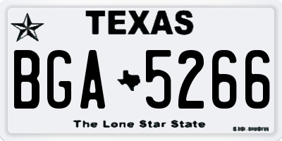 TX license plate BGA5266