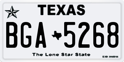 TX license plate BGA5268