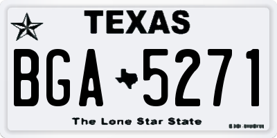 TX license plate BGA5271