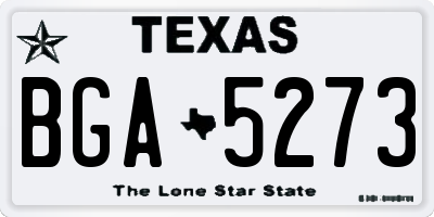TX license plate BGA5273