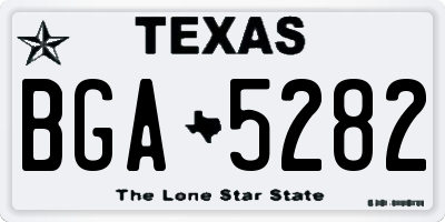 TX license plate BGA5282