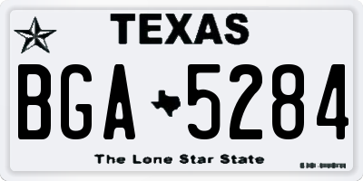 TX license plate BGA5284