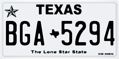 TX license plate BGA5294