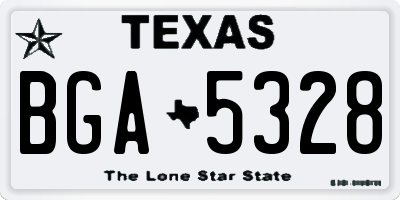 TX license plate BGA5328
