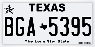 TX license plate BGA5395