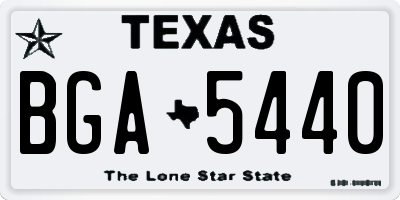 TX license plate BGA5440