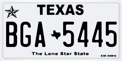 TX license plate BGA5445