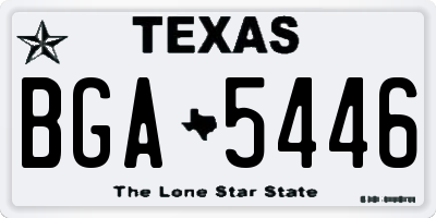 TX license plate BGA5446