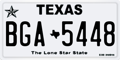 TX license plate BGA5448