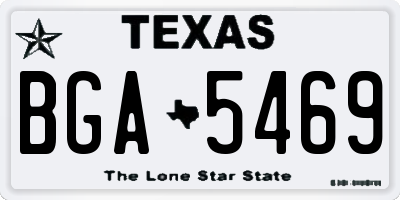 TX license plate BGA5469