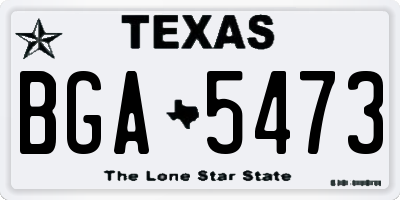 TX license plate BGA5473