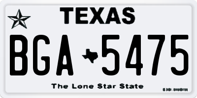 TX license plate BGA5475