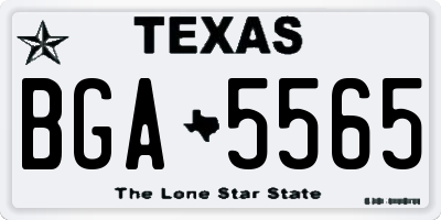 TX license plate BGA5565