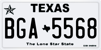 TX license plate BGA5568