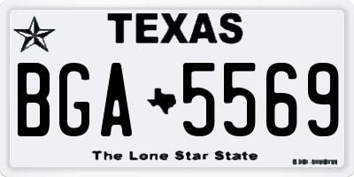 TX license plate BGA5569