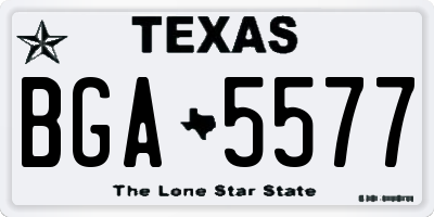 TX license plate BGA5577