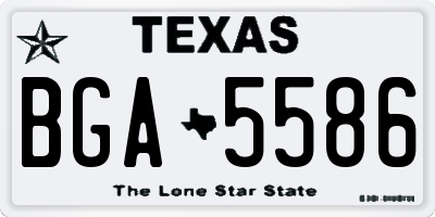 TX license plate BGA5586
