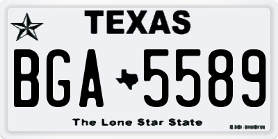 TX license plate BGA5589