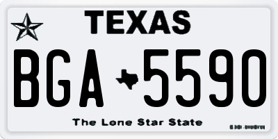 TX license plate BGA5590
